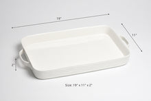 Load image into Gallery viewer, Le Blanc Rectangular Tray With Handles
