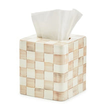 Load image into Gallery viewer, Mocha Check Boutique Tissue Box
