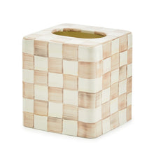 Load image into Gallery viewer, Mocha Check Boutique Tissue Box
