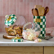 Load image into Gallery viewer, Mackenzie Childs Emerald Check Sweets Jar
