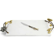 Load image into Gallery viewer, Vintage Bloom Cheese Board with Knife
