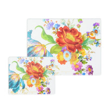 Load image into Gallery viewer, Flower Market Glass Cutting Boards, set of 2
