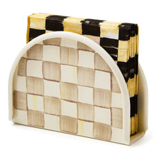 Load image into Gallery viewer, Mocha Check Napkin Holder
