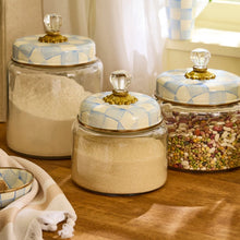 Load image into Gallery viewer, Sky Check Small Kitchen Canister
