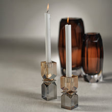 Load image into Gallery viewer, Two-Tone Crystal Candle Holders - Tall
