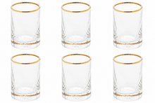 Load image into Gallery viewer, Optic Shot Glass With Gold Rim S/6
