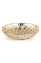 Load image into Gallery viewer, Braided Gold Glass Bowl
