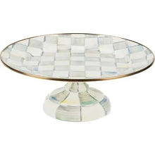 Load image into Gallery viewer, Sterling Check Small Pedestal Platter
