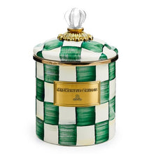 Load image into Gallery viewer, Emerald Check Small Canister
