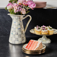 Load image into Gallery viewer, Sterling Check Small Pedestal Platter
