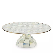 Load image into Gallery viewer, Sterling Check Large Pedestal Platter
