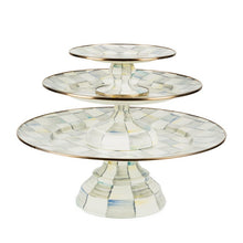 Load image into Gallery viewer, Sterling Check Large Pedestal Platter
