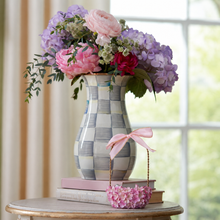 Load image into Gallery viewer, Sterling Check Tall Vase
