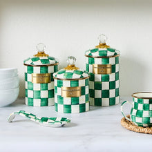 Load image into Gallery viewer, Emerald Check Large Canister
