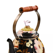Load image into Gallery viewer, Wild Rose Brown 2 Quart Tea Kettle
