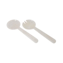 Load image into Gallery viewer, White Shiny Resin Salad Servers
