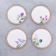 Load image into Gallery viewer, Vida Bamboo Floral Salad Plates -Set of 4

