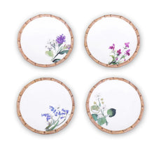 Load image into Gallery viewer, Vida Bamboo Floral Salad Plates -Set of 4
