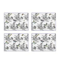 Load image into Gallery viewer, Butterfly Toile Cork Placemats S/4
