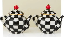 Load image into Gallery viewer, Courtly Check Teapot Salt and Pepper
