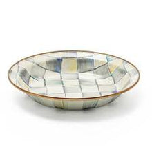 Load image into Gallery viewer, Sterling Check Enamel Pie Plate
