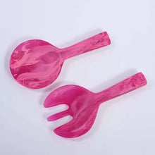 Load image into Gallery viewer, Nashi Resin Short Salad Servers
