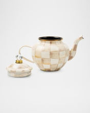 Load image into Gallery viewer, Mocha Check 4 Cup Teapot
