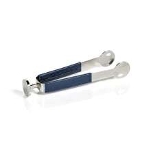 Load image into Gallery viewer, Nickel &amp; Leather Ice Tong
