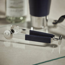Load image into Gallery viewer, Nickel &amp; Leather Ice Tong
