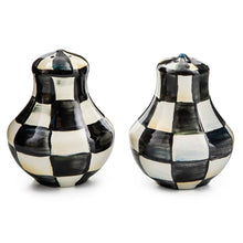 Load image into Gallery viewer, Check Enamel Salt and Pepper Shakers
