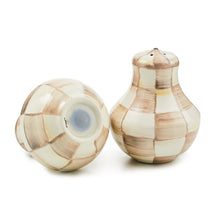 Load image into Gallery viewer, Check Enamel Salt and Pepper Shakers
