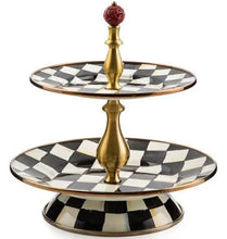 Load image into Gallery viewer, Courtly Check Enamel Two-Tier Sweet Stand
