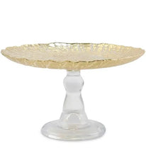 Load image into Gallery viewer, Glass Gold Crocodile Cake Stand
