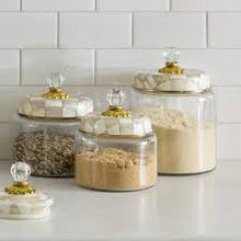 Load image into Gallery viewer, Mocha Check Small Kitchen Canister
