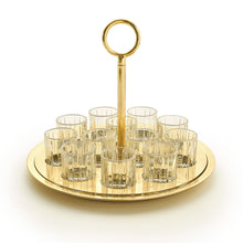 Load image into Gallery viewer, Set of 12 Shot Glasses with Tray
