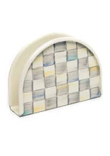 Load image into Gallery viewer, Sterling Check Enamel Napkin Holder
