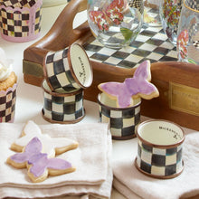 Load image into Gallery viewer, Courtly Check Enamel Napkin Rings Set of 4
