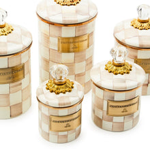 Load image into Gallery viewer, Mocha Check Enamel Canister - Small
