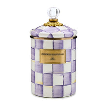 Load image into Gallery viewer, Violet Check Enamel Canister - Large
