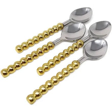 Load image into Gallery viewer, Gold Beaded Spoon
