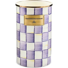 Load image into Gallery viewer, Violet Check Utensil Holder
