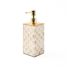 Load image into Gallery viewer, Mocha Check Glass Soap Pump
