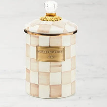Load image into Gallery viewer, Mocha Check Enamel Canister - Medium
