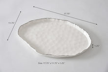 Load image into Gallery viewer, Portofino Large Oval Tray with Silver Rim
