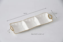Load image into Gallery viewer, Golden Handles 3 Section Tray
