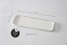 Load image into Gallery viewer, Portofino Silver Rim Long Rectangular Tray
