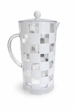 Load image into Gallery viewer, Mackenzie Childs white Check Acrylic Pitcher
