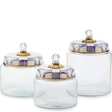 Load image into Gallery viewer, Violet Check Small Kitchen Canister
