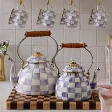 Load image into Gallery viewer, Violet Check Tea Kettle 2 Qt
