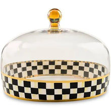 Load image into Gallery viewer, Courtly Check Glass Cake Dome
